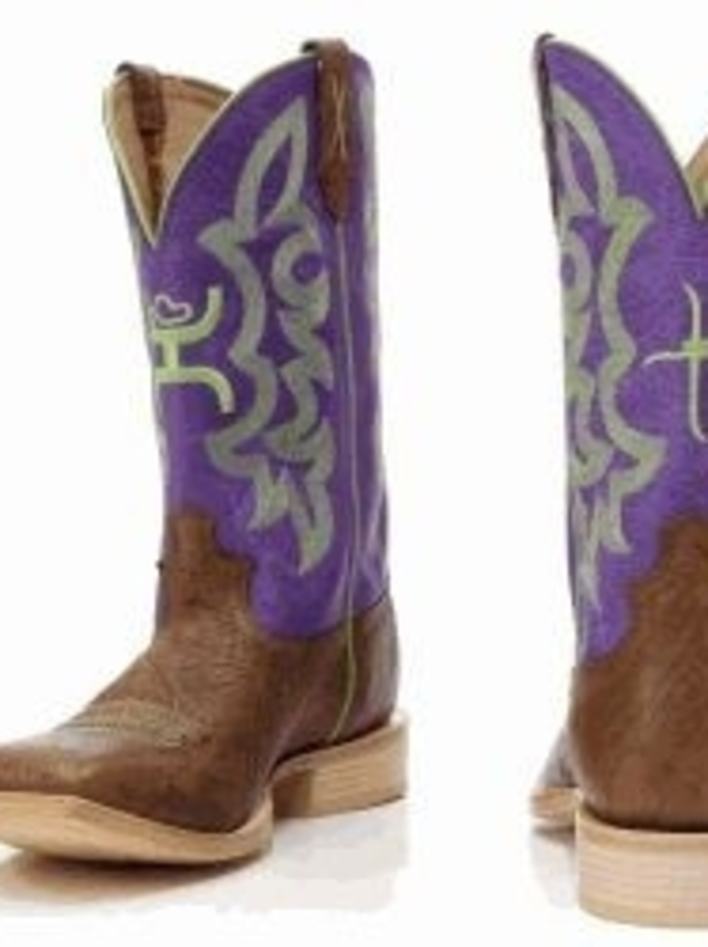 Twisted X Kids Brown & Purple Cowboy Boots